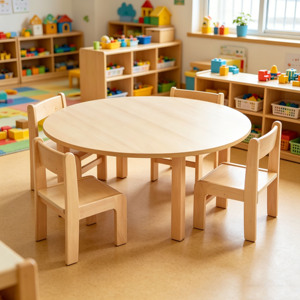 Meubles de maternelle Montessori, table et chaises pour garderie, table d'apprentissage précoce en bois pour tout-petits, pour salle de classe - Product Image 3