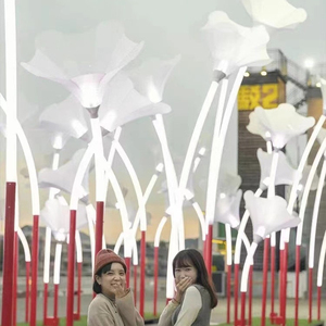 <span class=keywords><strong>Luz</strong></span> de flor de cuerno LED comercial para exteriores, impermeable, forma de gloria de la <span class=keywords><strong>mañana</strong></span> para Plaza Park Pathway, iluminación de paisaje - Product Image 5