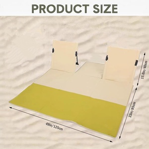 Chaise <span class=keywords><strong>de</strong></span> jardin pliable moderne en aluminium avec dossier et tapis anti-humidité pour extérieur, camping, pêche, bord <span class=keywords><strong>de</strong></span> piscine - Ventes flash - Product Image 3