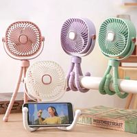 Ventilateur de poussette 2024 de haute qualité avec logo personnalisable, portatif, trois vitesses, alimenté par batterie, pour usage extérieur et domestique