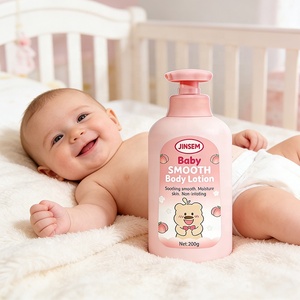Loción Corporal Suave Orgánica para Bebés de Marca Privada 200g con Aceite de Jojoba, Durazno Herbal, Refrescante y Nutritiva para Todo Tipo de Piel OEM ODM - Product Image 1