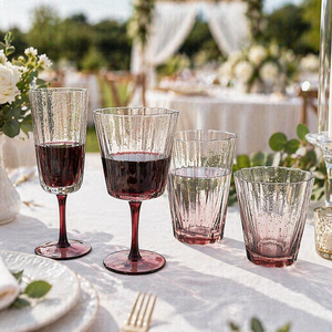Lot de verres à vin martelés pour mariage, en cristal sans plomb, flûtes à <span class=keywords><strong>champagne</strong></span> - Product Image 1