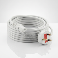 Câble d'alimentation conforme RoHS, prise britannique BS1363A avec fusible vers IEC C13, 250V, câble de remplacement pour appareils électroniques