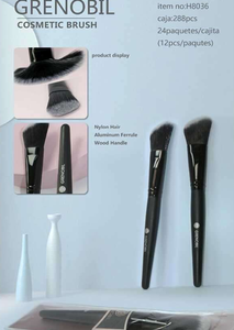 GRENOLIC Angled <b>Foundation</b> Brush Wood Handle Synthetic Hair Makeup Tool For <b>Foundation</b> Application - Product Image 3