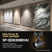Spot intelligent AI 30W AC90-265V COB LED encastré CRI 90 UGR 16 D83xH136mm Noir Blanc Éclairage de plafond pour galerie d'art