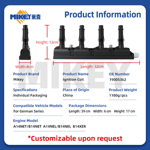 Bobina di Accensione MIKEY 19005362 per <span class=keywords><strong>Opel</strong></span> <span class=keywords><strong>Meriva</strong></span> B, Zafira, Astra, Ricambi Auto di Alta Qualità per 55575499 55577898 55579072 - Product Image 3