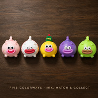 Jouet Squishy Bloc de Construction Explosif Kawaii à Grande Bouche d'Ail, Articole de Décompression à Rebond Lent et Croustillant, Boîte Mystère à Pincer