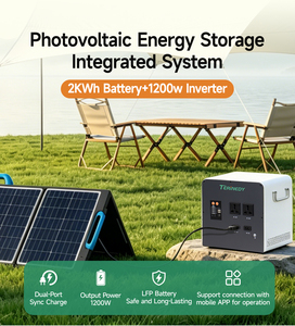 เครื่องสำรองไฟแบบพกพา พร้อมแบตเตอรี่ลิเธียมไอรอนฟอสเฟต 2000wh ใหม่เอี่ยม 1200w คลื่นไซน์บริสุทธิ์ MPPT ระบบจัดเก็บพลังงานแบบย้อนกลับในตัว - Product Image 3