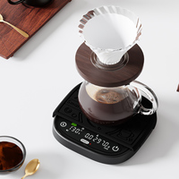 Balance à café pour barista à domicile rechargeable avec minuterie intégrée, en alliage d'aluminium et tapis en silicone, 3 kg/0,1 g, OEM/ODM
