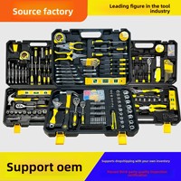 Ensemble d'outils combinés en acier au carbone 108P avec étui rigide pour l'entretien domestique et automobile