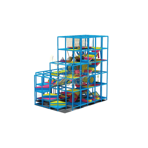 ASTM certificata su misura per bambini parco giochi al coperto di alto livello corso morbido con ostacoli Ninja e scivolo a tubo per Playworld al coperto - Product Image 2