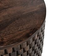 Table basse ronde en bois massif de luxe moderne, facile à nettoyer, pour salon, maison, hôtel, appartement