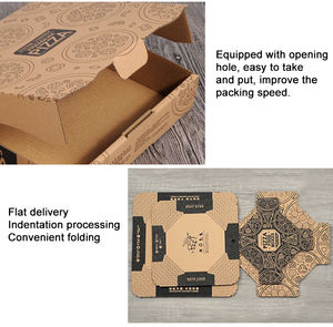 Fábrica Impressa 7 8 9 10 12 15 16 18 Polegadas Pizza Caixas 33x33 40x40 Tamanho Com Design De Logotipo para Recipiente De Alimento - Product Image 5