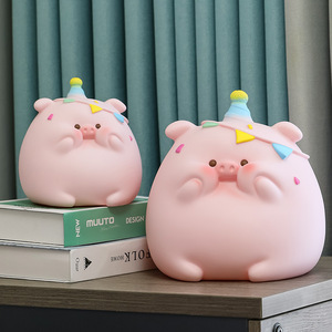 Cute Cartoon Piggy Bank Vinyl Anti <b>Drop</b> Savings <b>Box</b> For Children Room Bedside Table Birthday Gift - Product Image 4