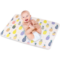 Alas Ganti Popok Bayi Anti Air Motif Kartun Ukuran Sesuai Pesanan Bahan Katun Bernapas Dapat Dicuci Portabel 0-3 Tahun Kemikeai