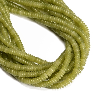 Commercio all'ingrosso peridoto verde pesca blu tinta vera <span class=keywords><strong>giada</strong></span> liscia <span class=keywords><strong>pietra</strong></span> Rondelle per gioielli collana bracciale che fa le dimensioni 2x6mm - Product Image 4