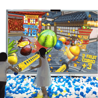 Proyector Interactivo de Piso/Pared Sqarcade para Lanzamiento de Pelotas, Software de Proyección 3D, Control Remoto, Panel de 2.4x1.8m para Entretenimiento Infantil