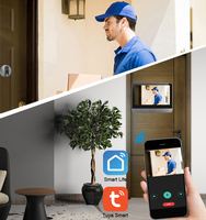 Moniteur d'intérieur 4,3 pouces, visiophone numérique Wifi Tuya avec caméra de porte, 1080P