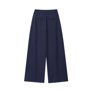 <span class=keywords><strong>Pantaloni</strong></span> Lunghi Casual alla Moda per <span class=keywords><strong>Donna</strong></span>, <span class=keywords><strong>Blu</strong></span> <span class=keywords><strong>Scuro</strong></span> con Chiusura a Cerniera - Product Image 2
