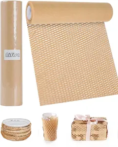 Creatrust Kraft Corrugated Die Cut Packaging Wrap Pattern Tissue Beer Honeycomb Paper Red Honeycomb Paper