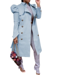 Jual Mantel Kasual dan Jaket Windbreaker Mantel Panjang Fashion Mantel Trench Wanita untuk Perempuan - Product Image 2