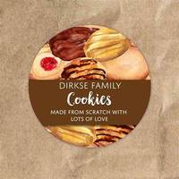 Étiquettes à biscuits imprimées personnalisées Autocollants auto-adhésifs pour l'étiquetage Emballage de biscuits Imprimante d'étiquettes de boulangerie Autocollants alimentaires imprimables