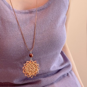 Simple Adjustable Long <b>Rope</b> <b>Chain</b> Sweater Necklace Bohemian Woven Rattan Round Water Drop Sunflower Pendant Necklaces for Women - Product Image 6