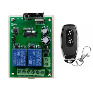 Dc12v 24V 4ch RF tiếp nhận 433MHz RF Transmitter không dây điều khiển từ xa chuyển đổi cho cửa nhà để xe điều khiển từ xa