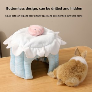 Old Man Du Cross-border Winter <span class=keywords><strong>Hamster</strong></span> & Dutch Pig & Rabbit Avoidance House Nest Cotton Cartoon Style Indoor - Product Image 3