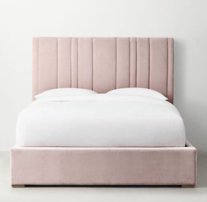 Cama Doble Moderna de Madera Maciza, Color Rosa, Acogedora, Personalizable, Muebles de Dormitorio Duraderos y Cómodos - Product Image 2