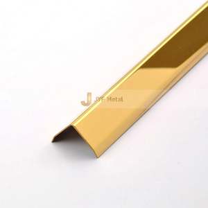 LL373 PVD Gold Hairline Stainless Steel L-Shaped Profile <b>Trims</b> <b>for</b> Tile <b>Corner</b> High Quality Metal Tile <b>Trim</b> <b>for</b> Stairs & Walls - Product Image 5