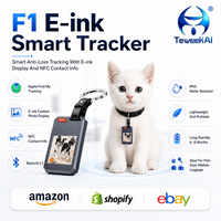 Localizador GPS Impermeable IP65 con Pantalla NFC de Tinta Electrónica Personalizable, Rastreador Antipérdida para Objetos Personales (iOS)