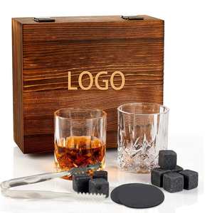Ensemble de whisky Maxfree, boîte en bois, cadeau pour la maison, verres doubles, verres à vin, ensemble de pierres à vin glacé - Product Image 6