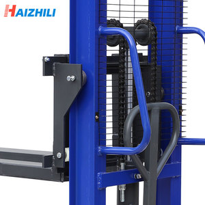 Haizhili, precio barato, apilador hidráulico Manual, elevador de horquilla manual, de 2 toneladas de carga automática apilador, equipo de almacén - Product Image 4