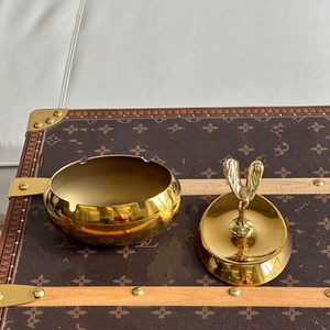 European-Style Luxury Smokeless Square <b>Ashtray</b> Creative Ornament for Living Room Home Decoration Fashion Gift with Gift Box - Product Image 3