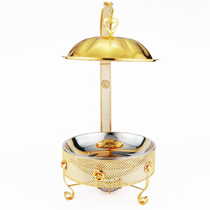 OULU OL-F9206 Calentador de Comida de Lujo de Acero Inoxidable con Diseño de Encaje Dorado, 6L/8L, <span class=keywords><strong>para</strong></span> Hoteles y Restaurantes - Product Image 6
