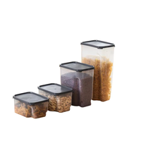 Nouvelle conception en promotion : Contenant alimentaire hermétique carré en PP de 1,2 L, ensemble multifonctionnel pour cuisine et maison avec couvercle