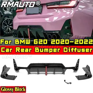 BMW G20 Rear Bumper Lip Glossy Black MP Style <b>Car</b> Rear Bumper Guard <b>Diffuser</b> <b>Car</b> Accessories <b>For</b> BMW G20 2020-2022 Body Kit - Product Image 3