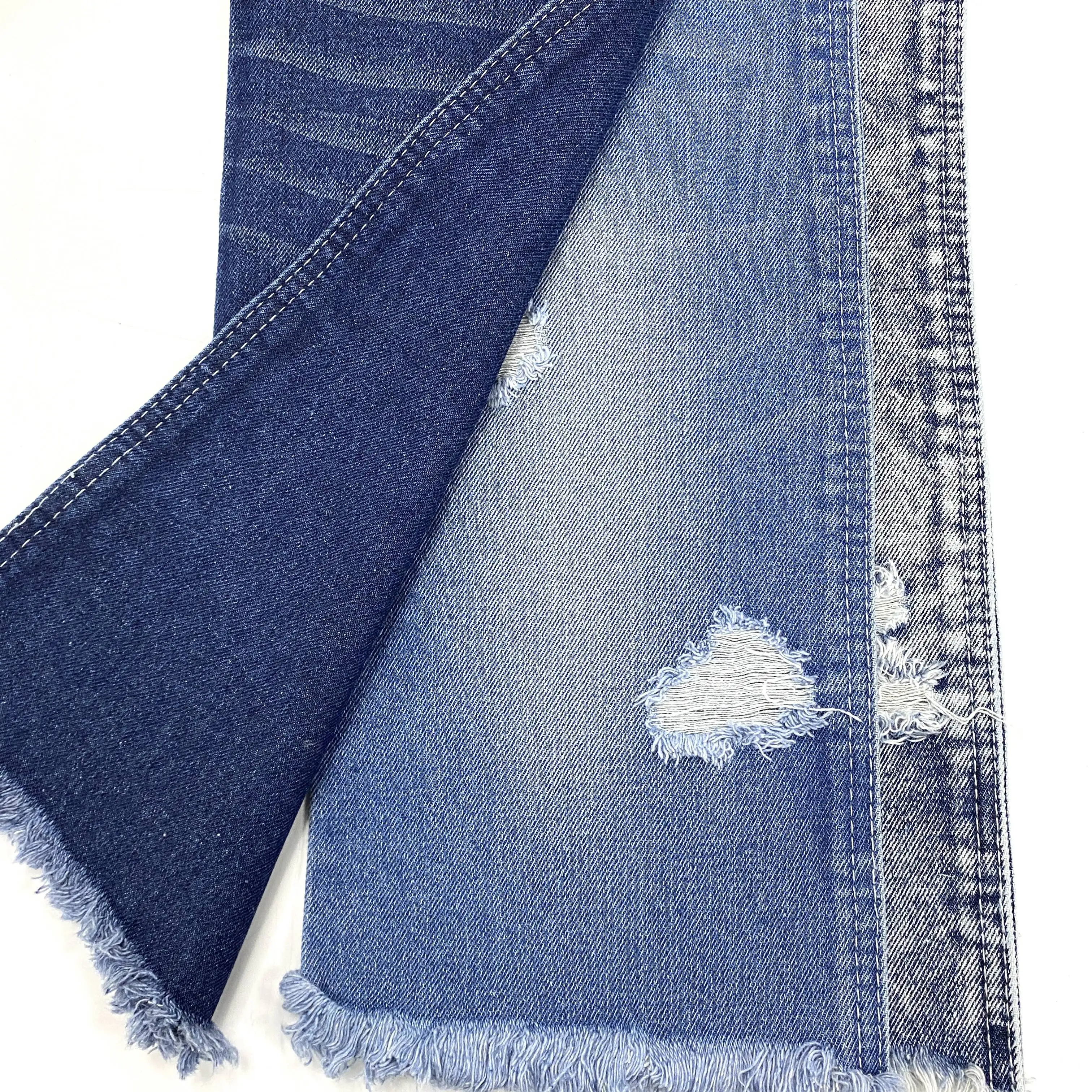 12,3 Unzen Poly Baumwolle Schweres Rohmaterial von Jeans Gewebtes Denim Bangladesch Kleidung Stoff