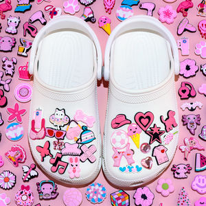 Yeni özel tasarımcı ayakkabı Charms düzenli Clog Charm düğme süslemeleri ayakkabı Charms PVC kişisel kız pembe özel ayakkabı Charms için - Product Image 2