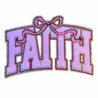 Faith patchs personnalisés broderie vêtements marque Logo fer sur patchs personnalisés