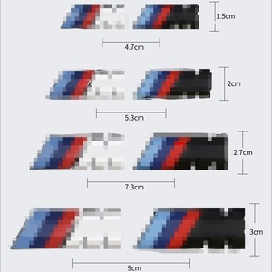 B-M-W M5 M3 X1M X3M X6ตราสัญลักษณ์กีฬาสีดำและโครเมี่ยมพอดีกับรถด้านหลังและด้านข้าง - Product Image 1