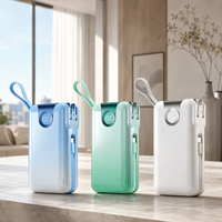 AC Fişli 20000mAh Güç Bankası Dahili Kablolar 35W USB-C Hızlı Şarj Seyahat Güç Bankası Günlük Şarj için Taşınabilir Şarj Cihazı