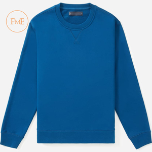 2020 sudadera de algodón 100% de calidad Premium para hombre, manga larga, forro polar francés antiretráctil sin capucha - Product Image 2