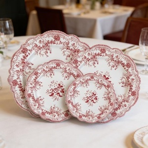 Platos de Porcelana Cerámica Modernos, Reutilizables y Portátiles de Alta Calidad para Hoteles y Restaurantes, Personalizables para Banquetes y Bodas - Product Image 1