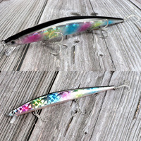JOHNCOO – leurres de pêche, appâts artificiels pour ménés, 180mm, 30g, Jerkbait, suspendu, Wobbler, Long Cast, appât dur, Seabass, sandine