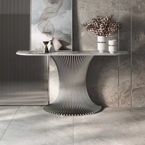 Table console en marbre de luxe léger, design moderne et simple pour l'<span class=keywords><strong>entrée</strong></span>, le <span class=keywords><strong>couloir</strong></span>, la <span class=keywords><strong>d</strong></span>écoration - Product Image 2