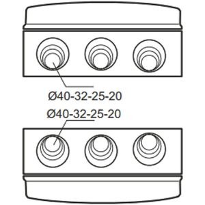 Rosio RS3908-T a parete con 8 moduli griy IP65 Din Bar Max 13A corrente 250V Max tensione materiale PC - Product Image 4