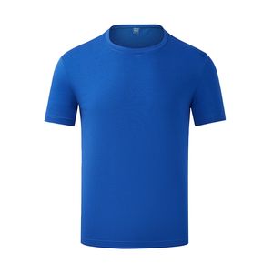 Venta al por mayor de fábrica Camiseta de secado rápido Verano Transpirable Cuello redondo Top Color sólido Deportes Hombres y mujeres Personalizado - Product Image 1