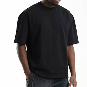 เสื้อยืดดีไซน์เนอร์ ออกแบบเอง ผ้าฝ้าย 100% เสื้อยืดลำลองทรงหลวมแบบดรอปไหล่ เสื้อยืดโอเวอร์ไซส์สำหรับผู้ชาย เสื้อยืดทรงครอป ทรงบ็อกซี่ เรียบง่าย สีพื้น - Product Image 3